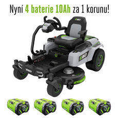AKU zahradní rider s nulovým poloměrem zatáčení EGO Z6, ZT4201E-S, ovládaný volantem
